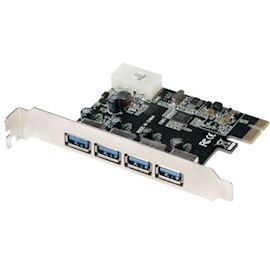 ადაპტერი Logilink PC0057A PCI-Express Card 4x USB 3.0 VIA chipset